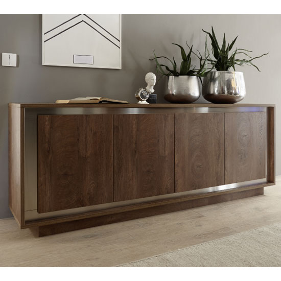 Borden Wooden Sideboard In Cognac Oak Furniture in Fashion