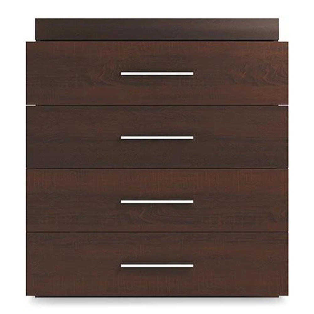 Bordon Wooden Chest Of 4 Drawers In Chocolate Oak