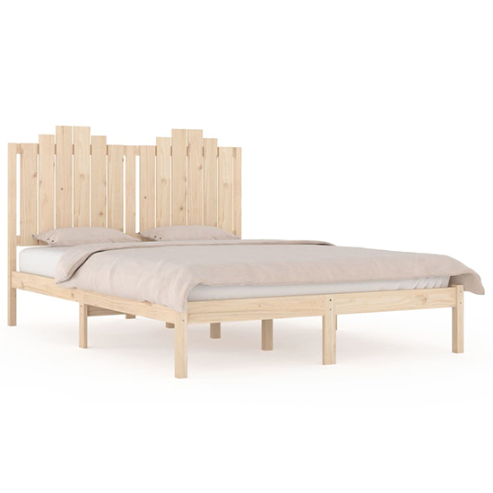 Boreas Solid Pinewood Double Bed In Natural