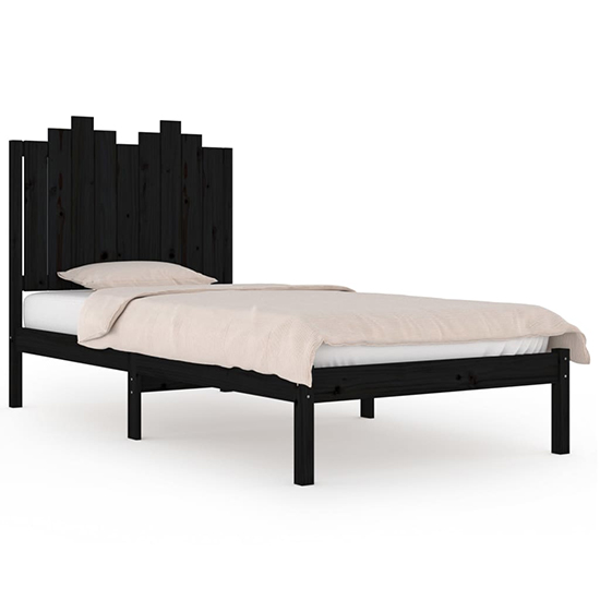 Boreas Solid Pinewood Single Bed In Black_2