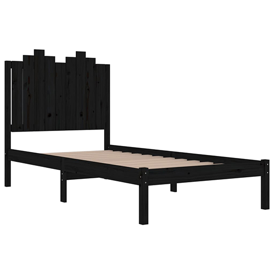 Boreas Solid Pinewood Single Bed In Black_3