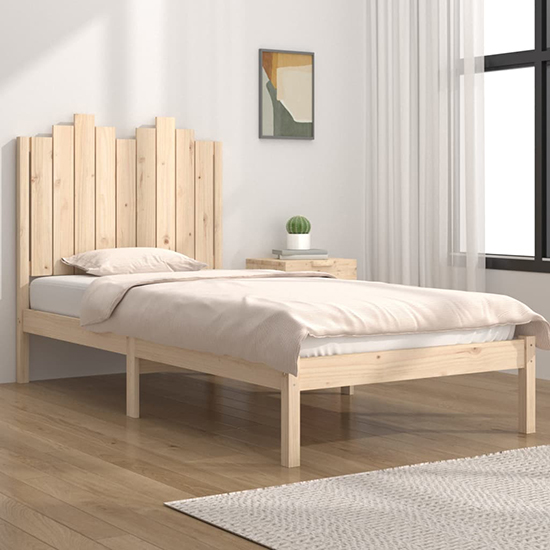 Boreas Solid Pinewood Single Bed In Natural