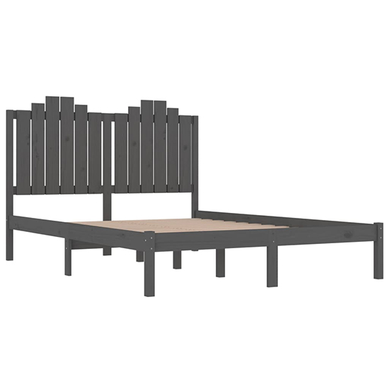 Boreas Solid Pinewood Super King Size Bed In Grey_3