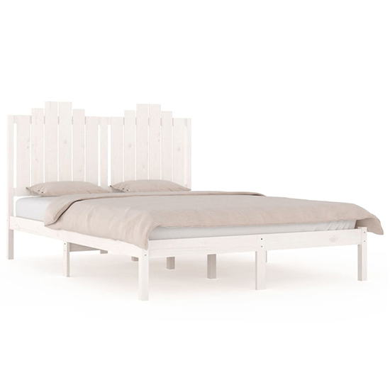 Boreas Solid Pinewood Super King Size Bed In White_2