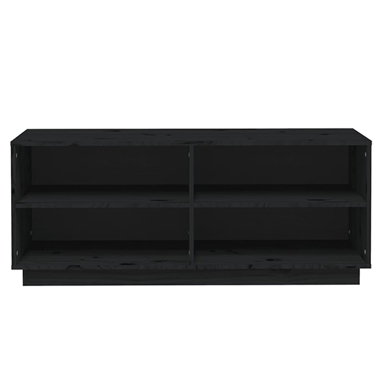 Boris Pinewood Shoe Storage Bench With Shelves In Black_3