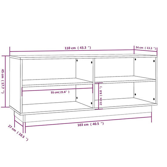 Boris Pinewood Shoe Storage Bench With Shelves In Black_4