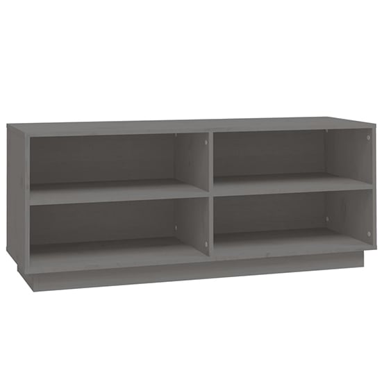Boris Pinewood Shoe Storage Bench With Shelves In Grey_2