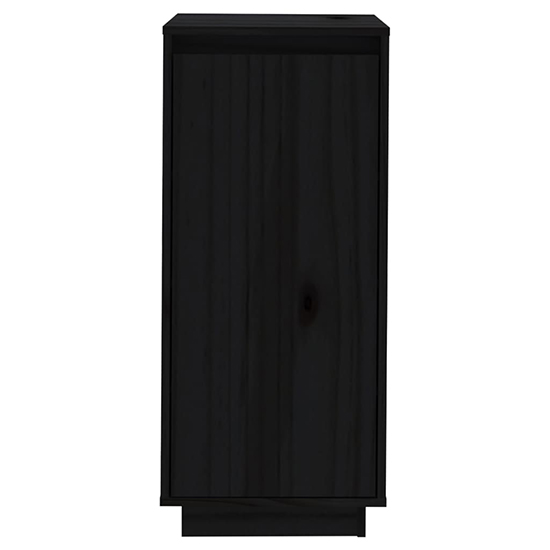 Boris Pinewood Shoe Storage Cabinet With 1 Door In Black