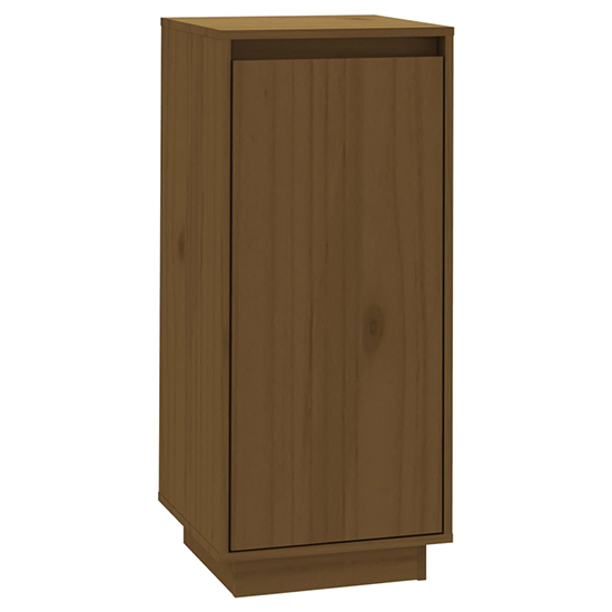 Boris Pinewood Shoe Storage Cabinet With 1 Door In Honey Brown_3