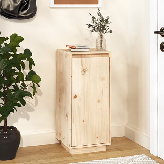 Boris Pinewood Shoe Storage Cabinet With 1 Door In Natural