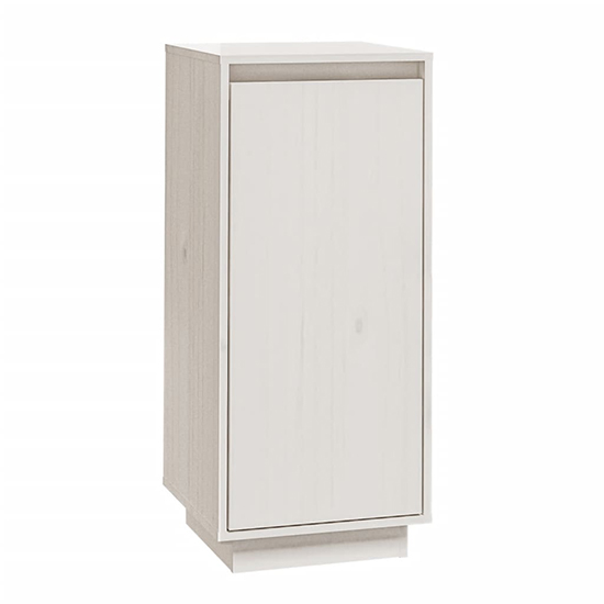 Boris Pinewood Shoe Storage Cabinet With 1 Door In White_3
