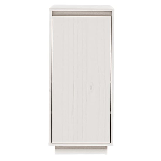 Boris Pinewood Shoe Storage Cabinet With 1 Door In White_4