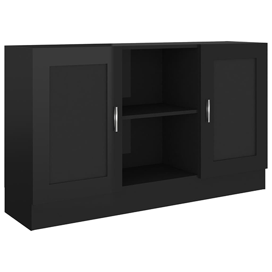 Borna High Gloss Sideboard With 2 Doors In Black_3