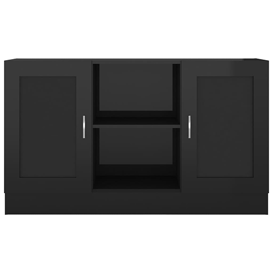 Borna High Gloss Sideboard With 2 Doors In Black_5