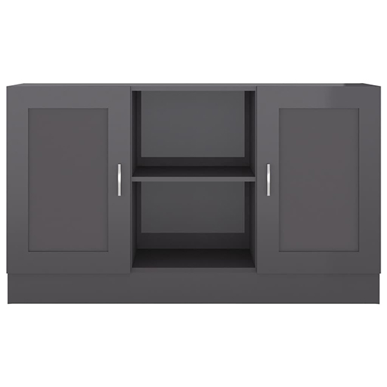 Borna High Gloss Sideboard With 2 Doors In Grey_5