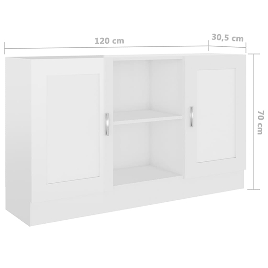 Borna High Gloss Sideboard With 2 Doors In White_6