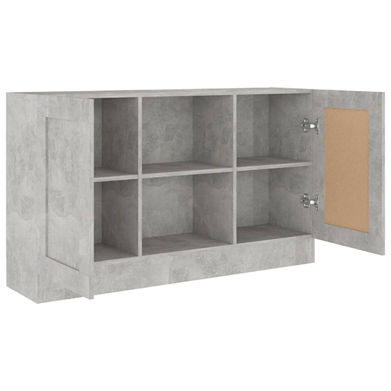 Borna Wooden Sideboard With 2 Doors In Concrete Effect_4