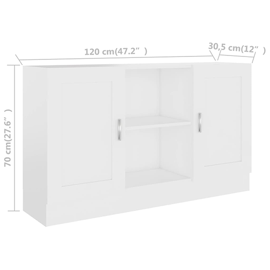 Borna Wooden Sideboard With 2 Doors In White