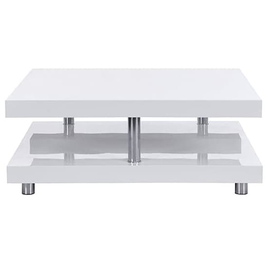 Borneo High Gloss Coffee Table Square In White_7