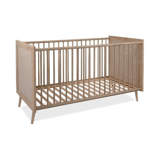 Borox Wooden Baby Cot In Sonoma Oak And Cane_2
