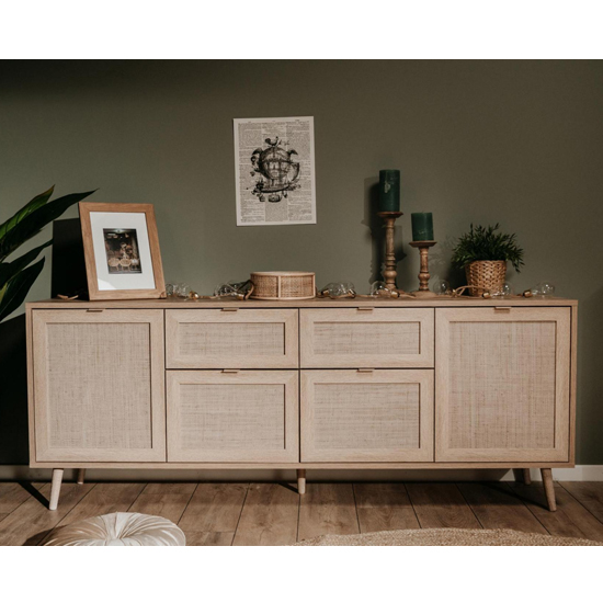 Read more about Borox wooden sideboard with 4 doors in sonoma oak