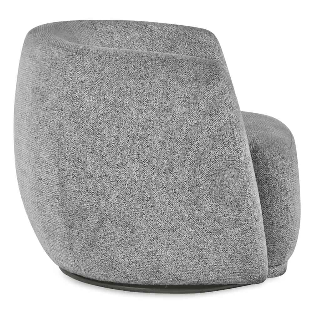 Borven Fabric Swivel Bedroom Chair in Fossil