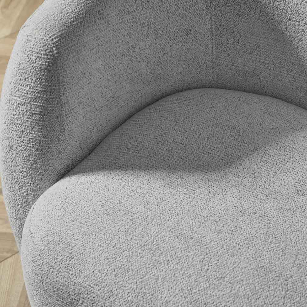 Borven Fabric Swivel Bedroom Chair in Fossil