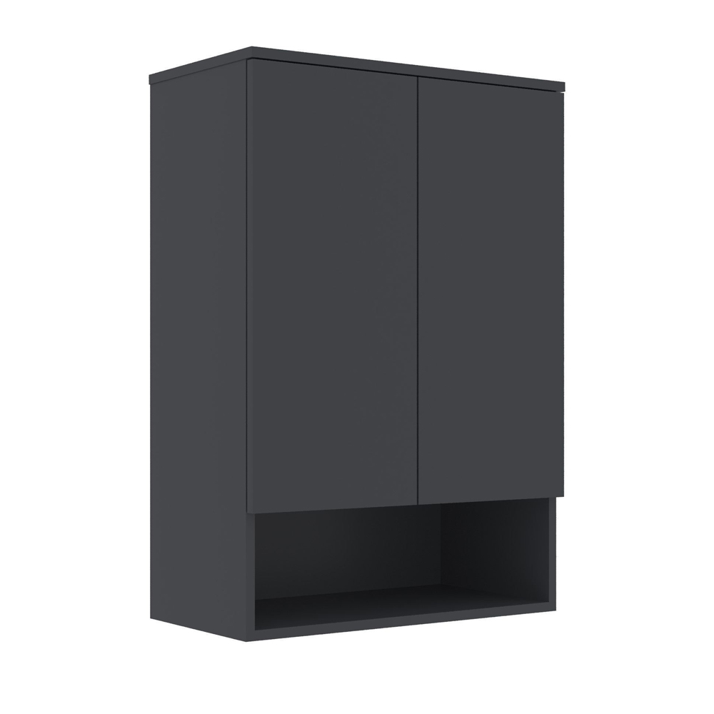 Bosco Wooden Wall Mounted Bathroom Cabinet in Matte Anthracite