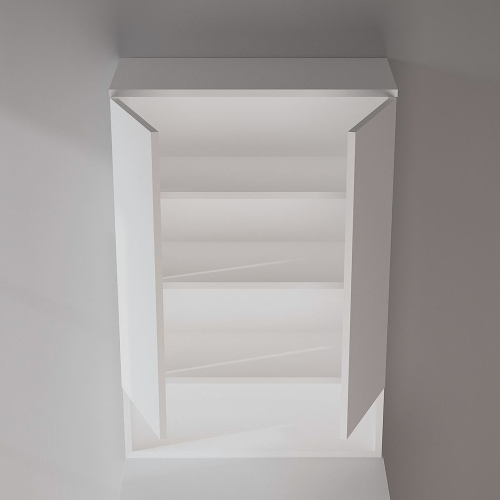 Bosco Wooden Wall Mounted Bathroom Cabinet in Matte White
