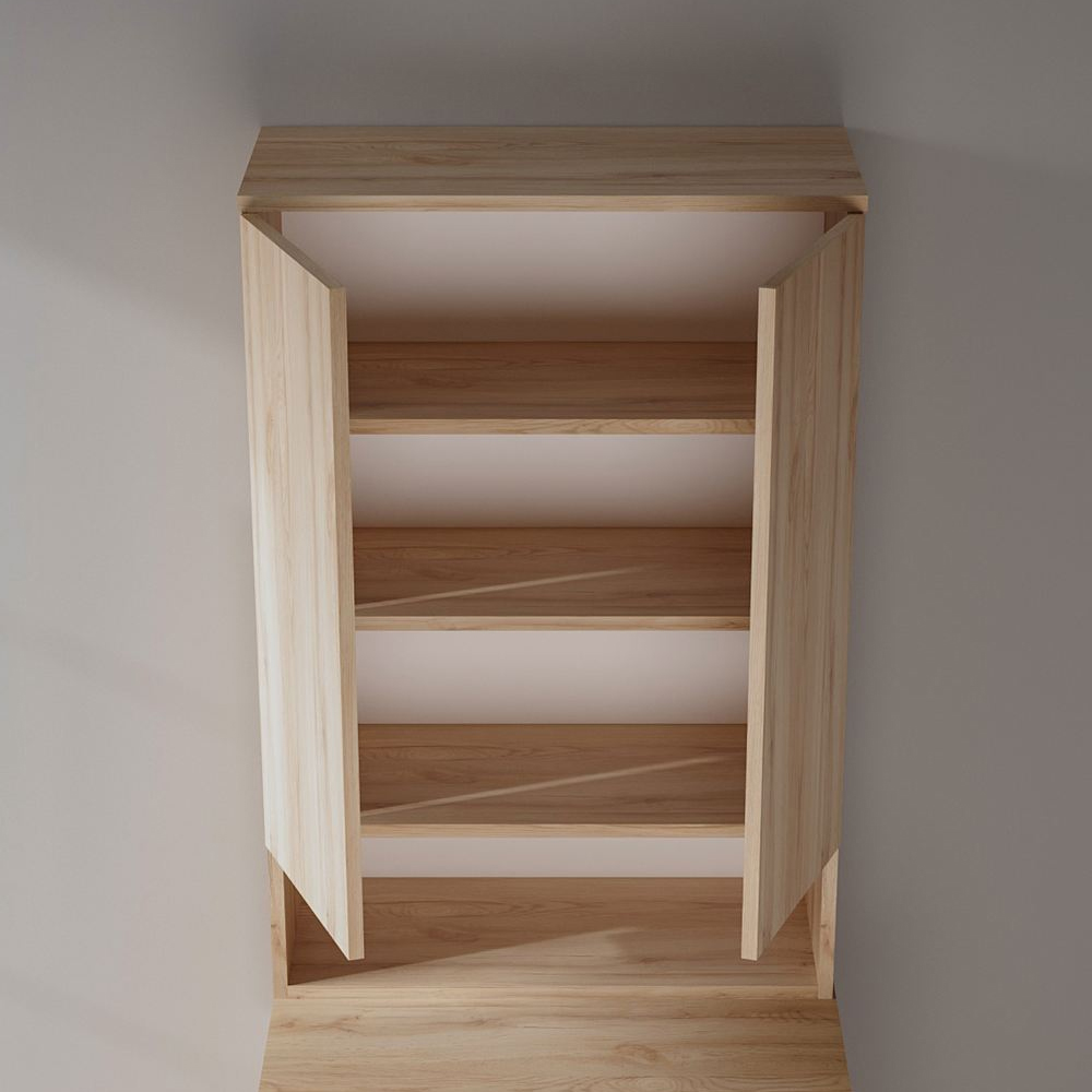 Bosco Wooden Wall Mounted Bathroom Cabinet in Oak