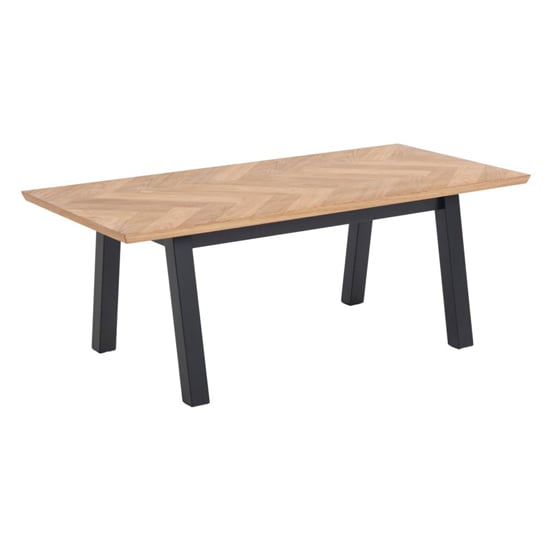 Product photograph of Bossier Rectangular 120cm Wooden Dining Table In Oak from Furniture in Fashion