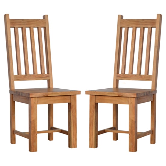 Read more about Boston caramel wooden dining chairs in a pair