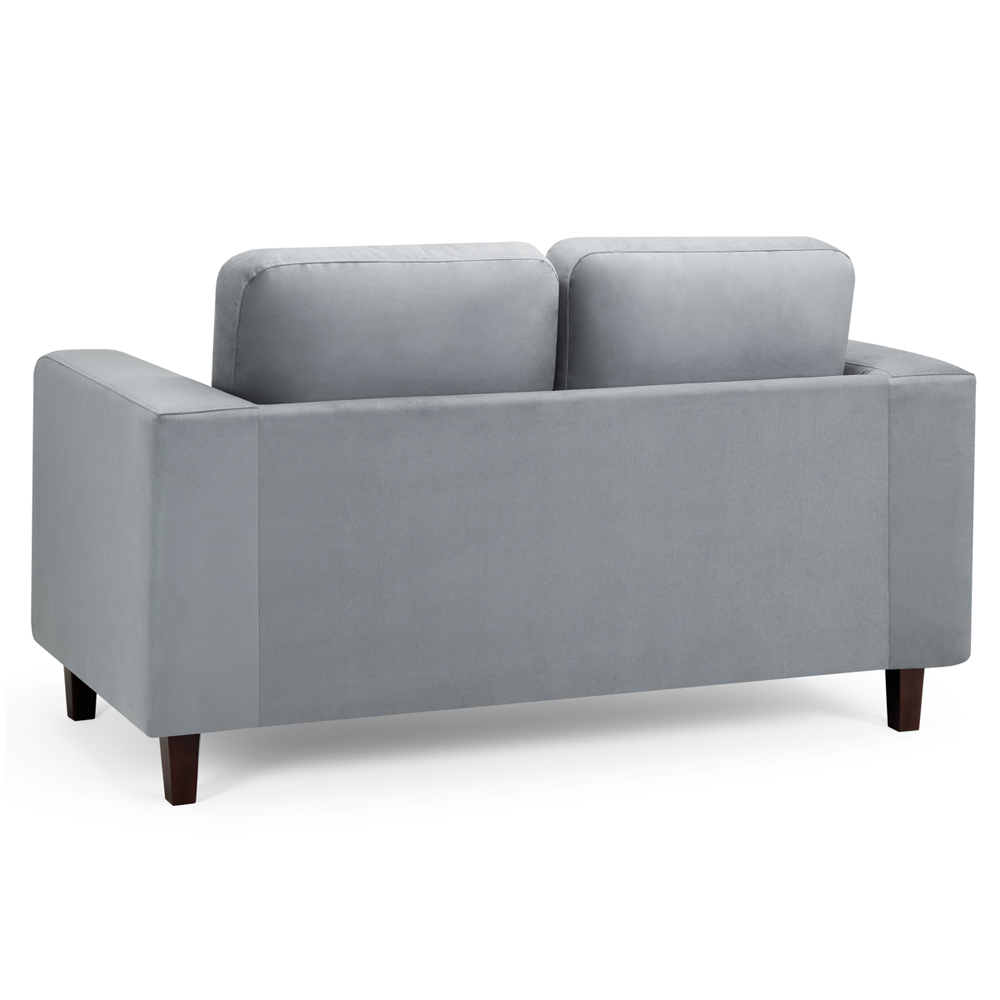 Boston Fabric 2 Seater Sofa In Grey