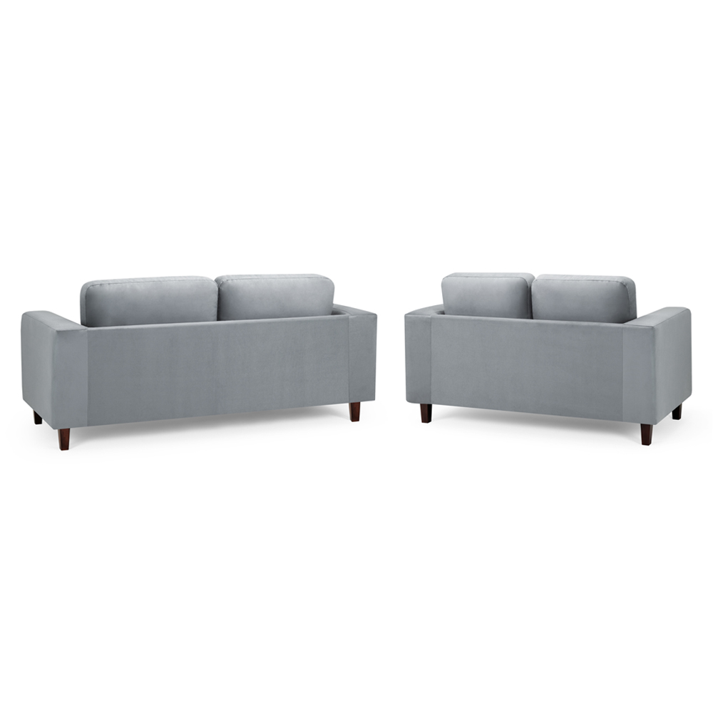 Boston Fabric 3+2 Seater Sofa Set In Grey