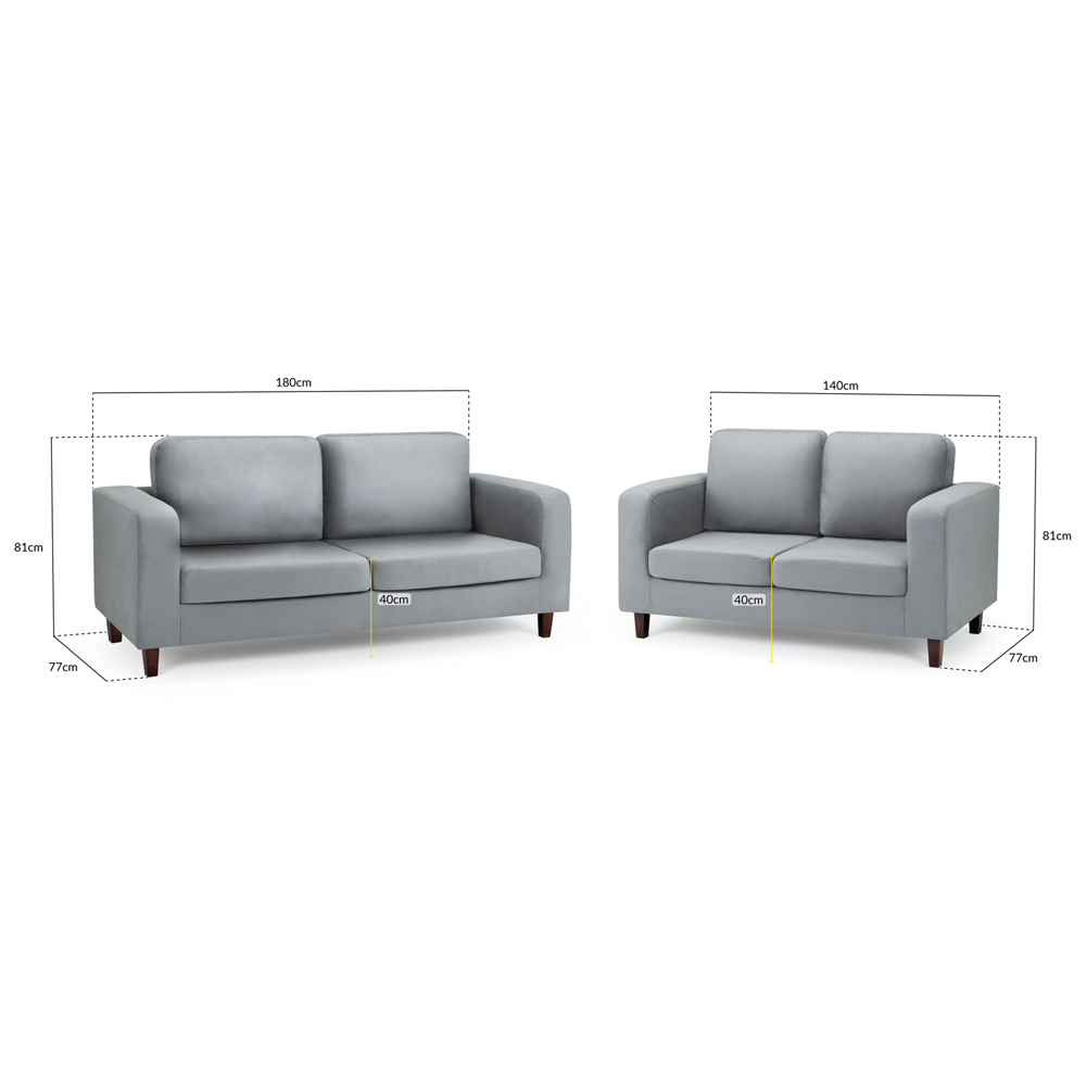 Boston Faux Leather 3+2 Seater Sofa Set In Grey