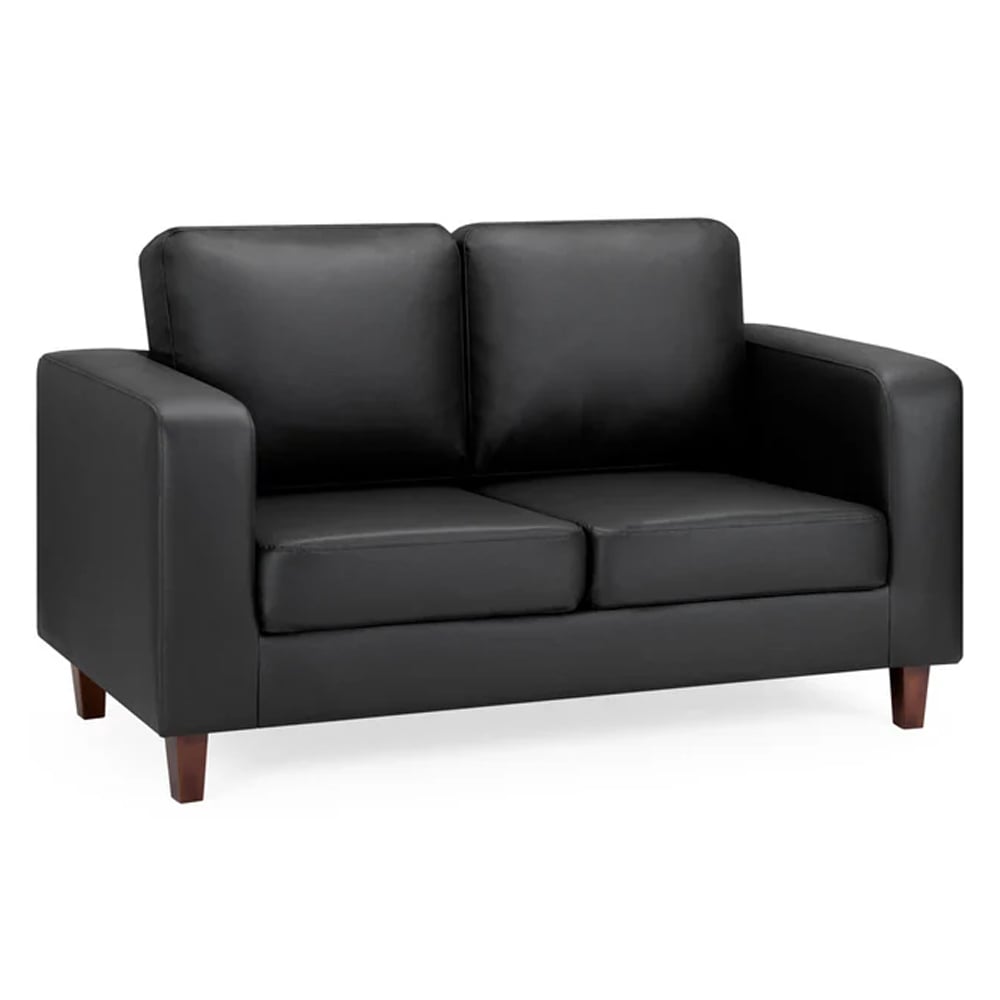 Read more about Boston leather 2 seater sofa in black