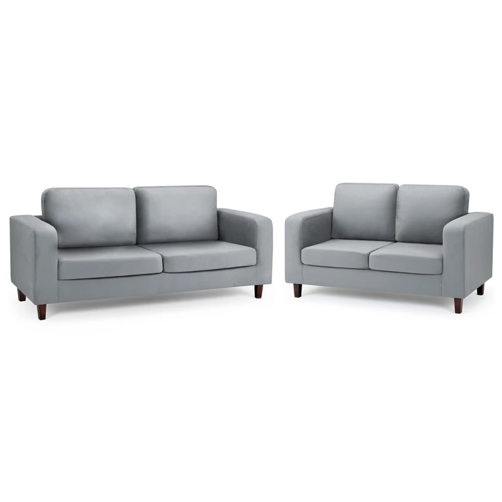 Read more about Boston leather 3+2 seater sofa set in grey