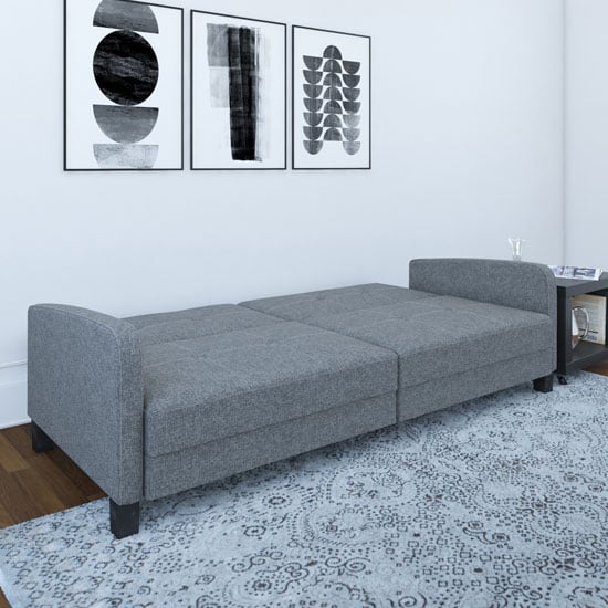 Borough Linen Sofa Bed In Grey_2