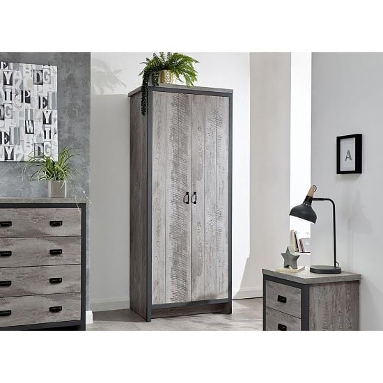 Product photograph of Balcombe Wooden 3pc Bedroom Furniture Set In Grey from Furniture in Fashion