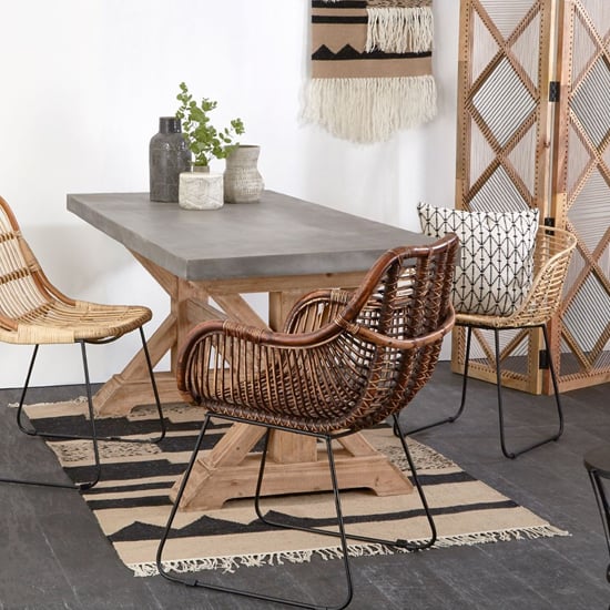 Botin Large Fabric Upholstred Trenza Rug In Multi-Colour