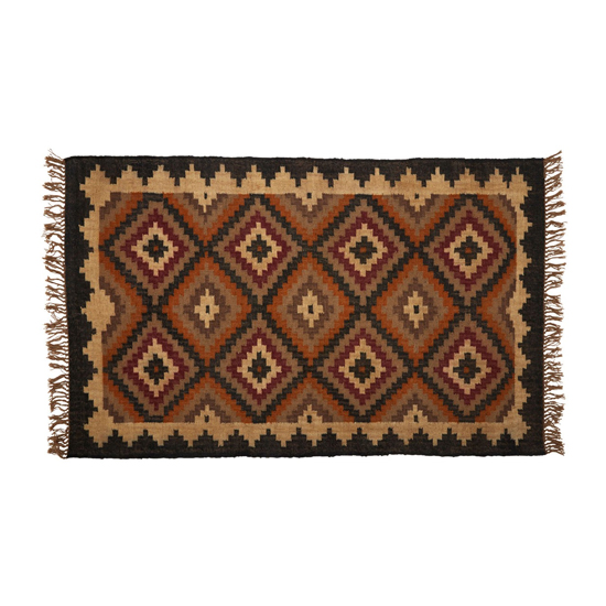 Botin Small Fabric Upholstred Aztec Rug In Multi-Colour