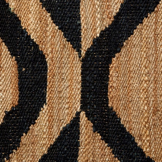 Botin Small Fabric Upholstred Hemp Rug In Multi-Colour