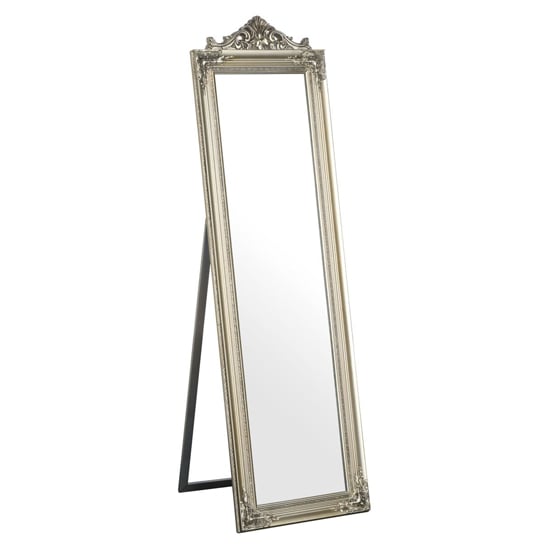 Photo of Boufoya rectangular floor standing cheval mirror in silver