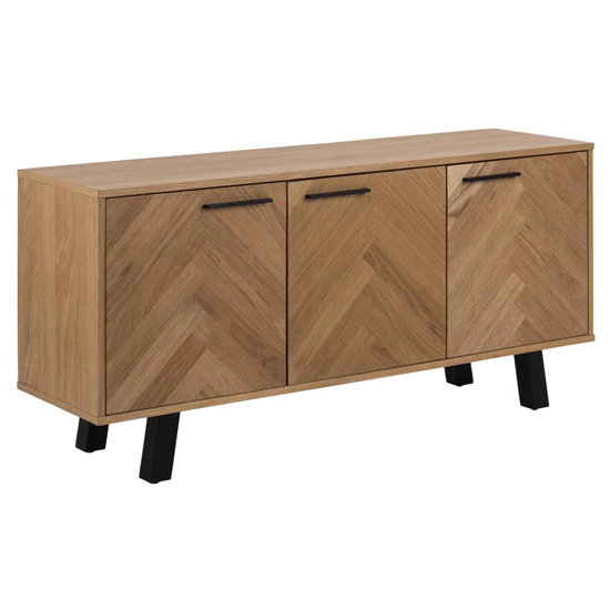 Read more about Boulder wooden 3 doors sideboard in oak