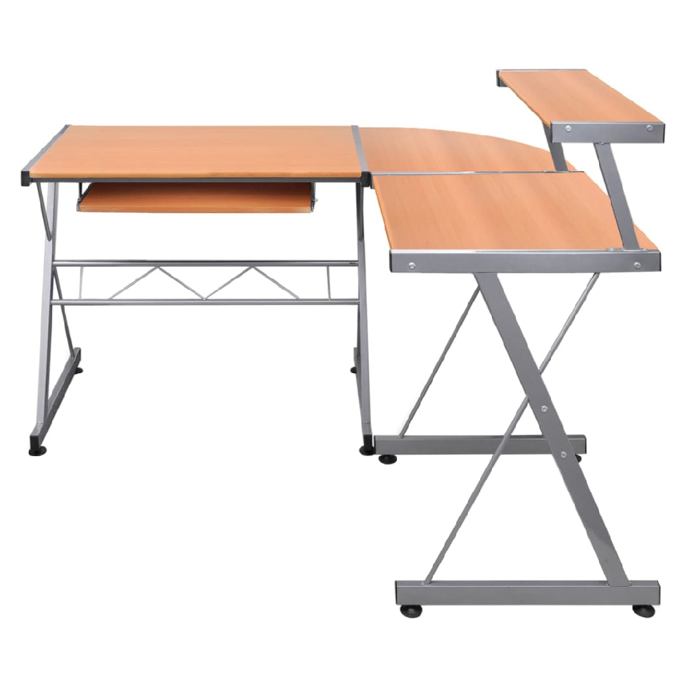 Boulder Wooden Corner Computer Desk In Brown