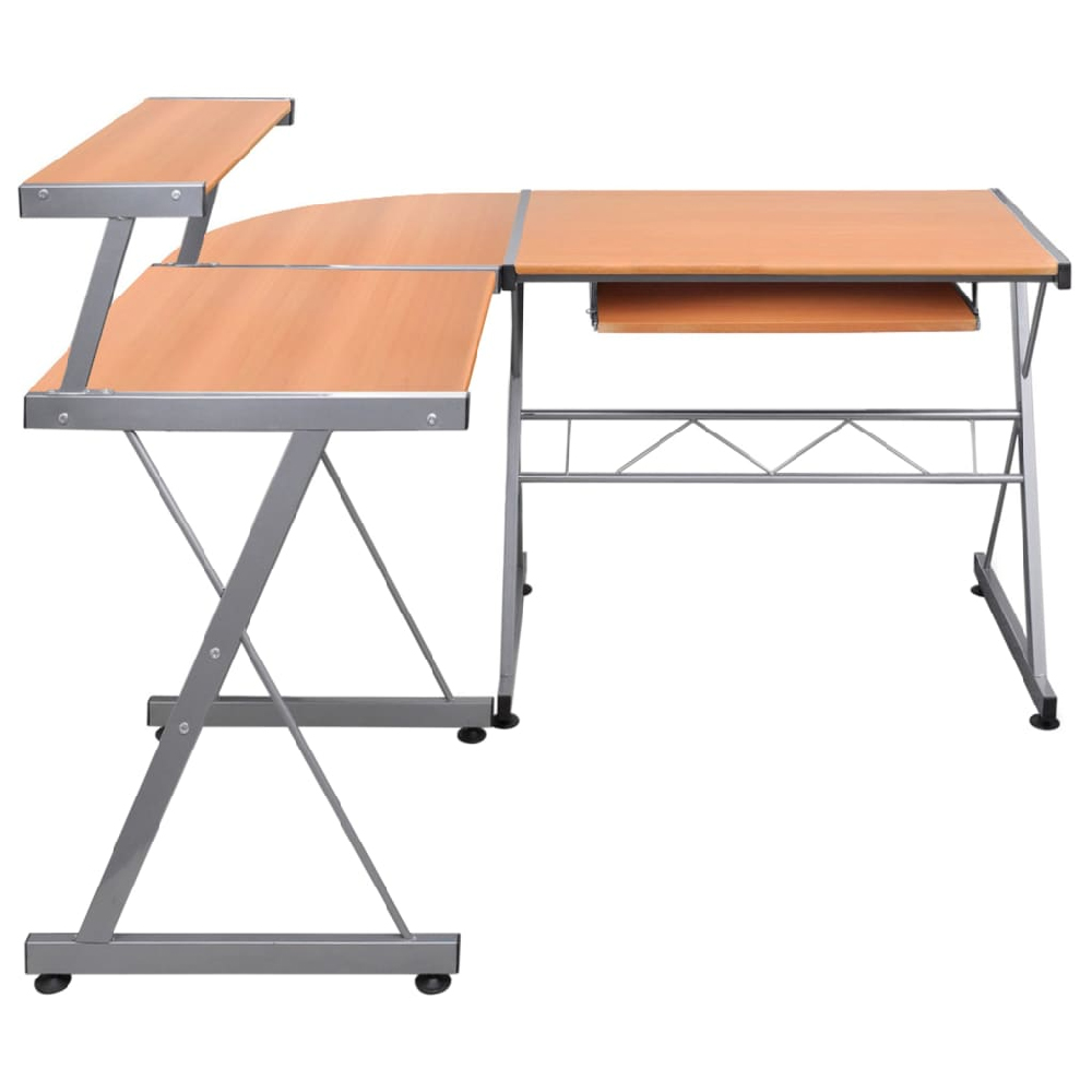 Boulder Wooden Corner Computer Desk In Brown