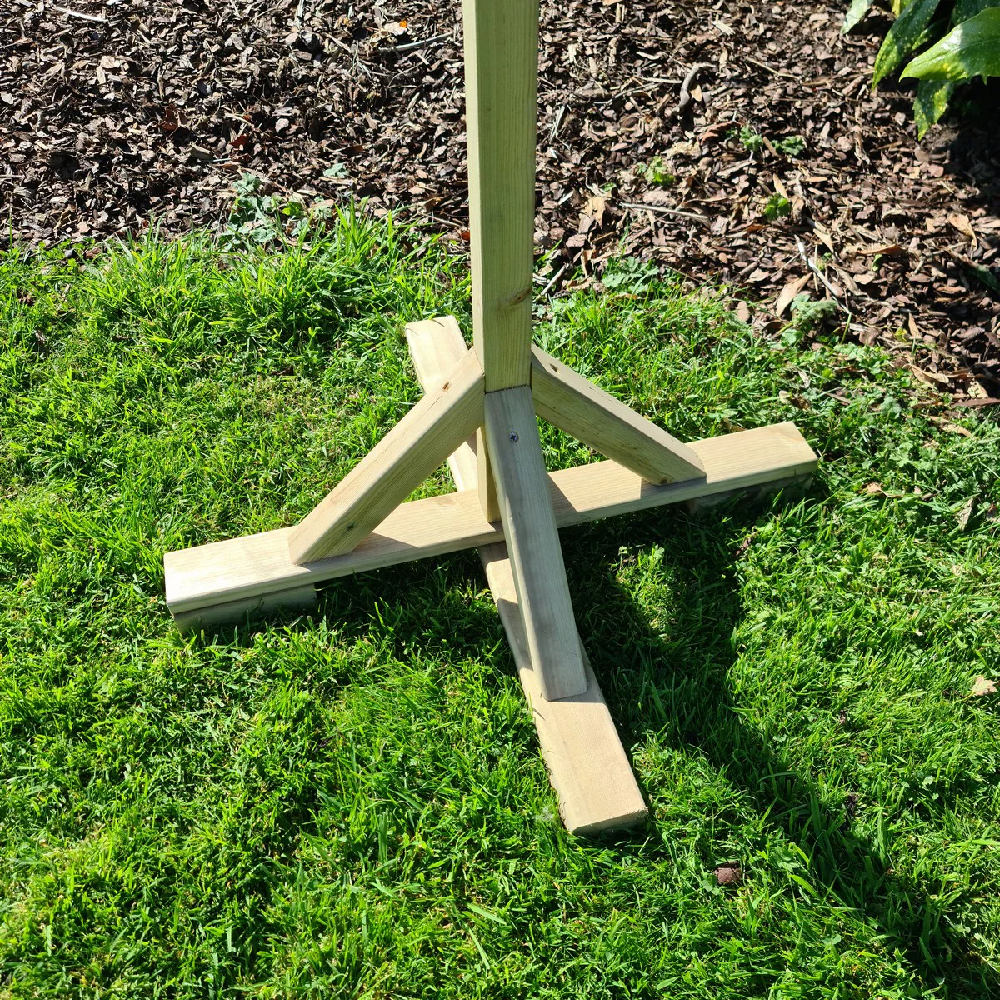 Boulder Wooden Garden Bird Table With Canopy In Natural