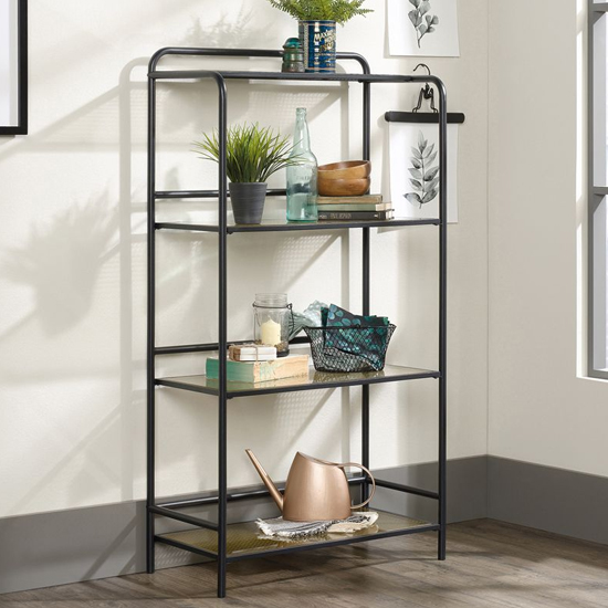 Boulevard Rectangular Glass Shelves Display Stand In Silkscreen