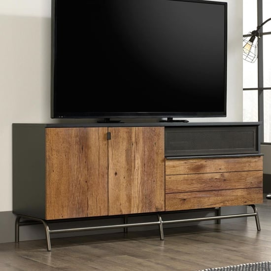Product photograph of Boulevard Wooden Tv Stand In Vintage Oak from Furniture in Fashion