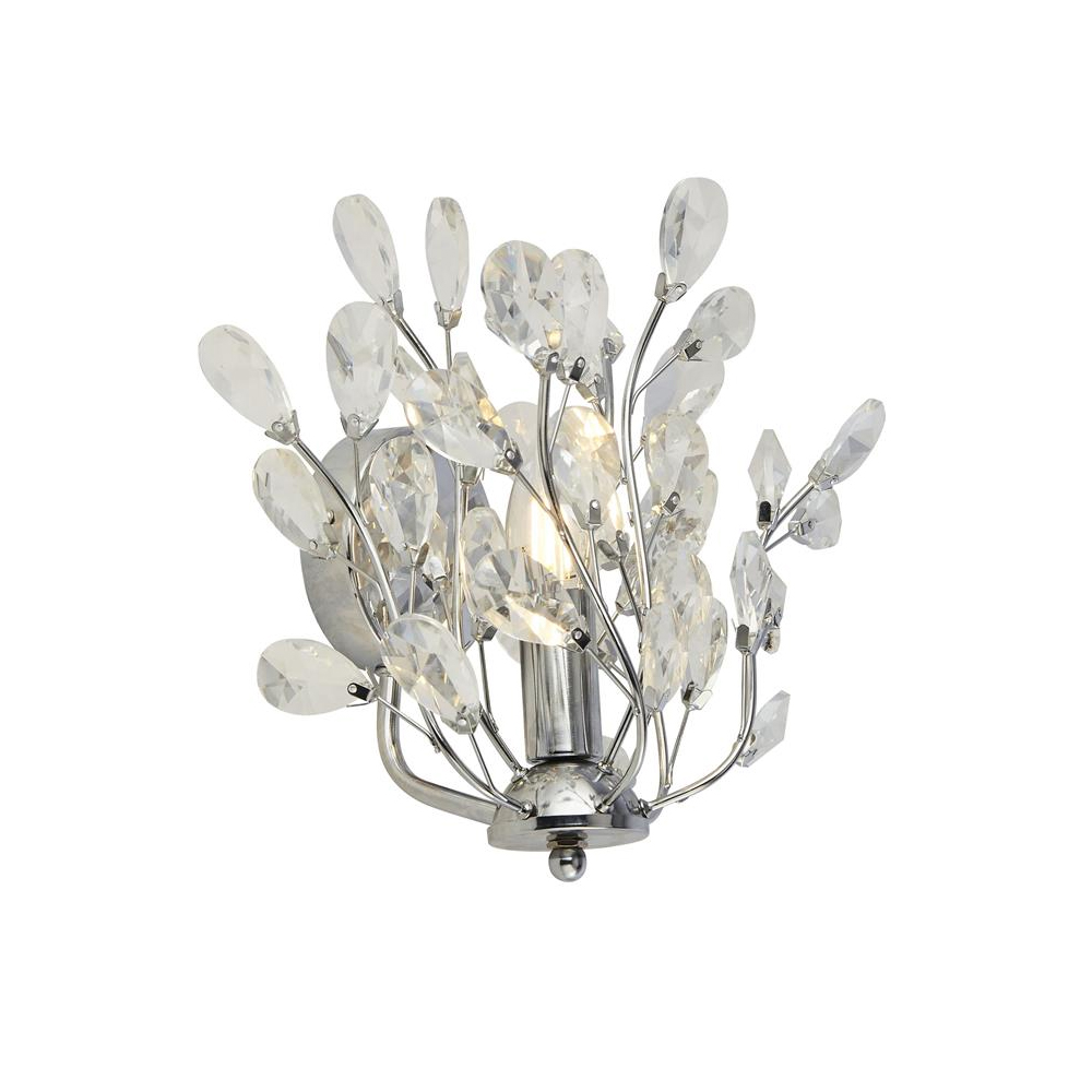 Read more about Bouquet 7 light crystal glass wall light in chrome